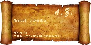 Antal Zdenkó névjegykártya